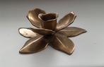 messing kandelaartje in bloemvorm, Overige kleuren, Brons of Koper, Ophalen of Verzenden, Zo goed als nieuw