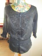 D182 Warehouse mt 34 nieuw label blouse donkerblauw zwart, Nieuw, Warehouse, Maat 34 (XS) of kleiner, Verzenden