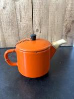 Vintage oranje theepot, Ophalen of Verzenden, Gebruikt