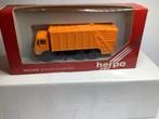 Herpa Mercedes Wagener Miniatuur Auto - Oranje Vuilniswagen, Hobby en Vrije tijd, Ophalen of Verzenden, Nieuw, Auto, Herpa