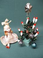 Antiek kerstboompje voor het poppenhuis en de poppenkamer, Antiek en Kunst, Ophalen of Verzenden