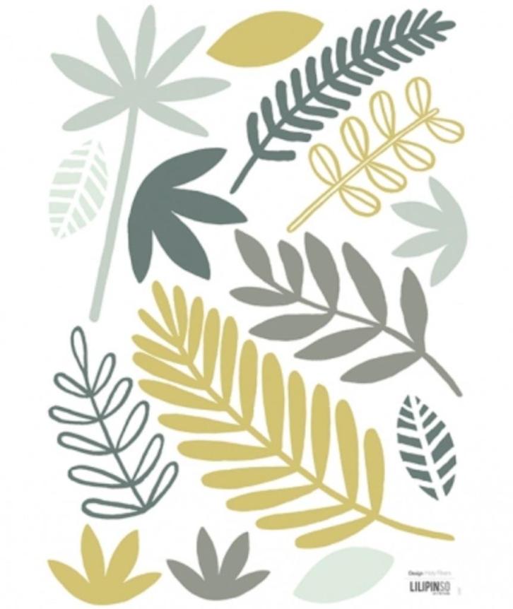 Muursticker Decoratiesticker Bladeren Groen Lilipinso, Kinderen en Baby's, Kinderkamer | Inrichting en Decoratie, Nieuw, Wanddecoratie