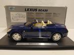 Lexus SC 430 cabriolet blauw Welly metal 1:18 KRD, Ophalen of Verzenden, Zo goed als nieuw, Auto, Welly