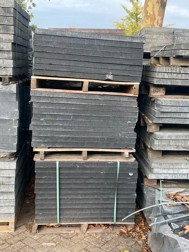 20 st Oud Hollandse tegels 100x100x5 cm Carbon RESTPARTIJ, Tuin en Terras, Tegels en Klinkers, Nieuw, Terrastegels, Beton, Ophalen