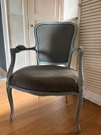 Fauteuil stoel zitkamerstoel stijl Biedermeier, Ophalen, Gebruikt, 75 tot 100 cm, Stof