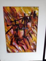 Te koop 12 geschilderde platen van Victor Odoi., Ophalen