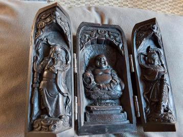 Oude Chinese Houten reis huis altaar boeddha antiek  beschikbaar voor biedingen