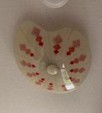 Glazen Plafonniere Retro Vintage, Huis en Inrichting, Lampen | Plafondlampen, Ophalen, Zo goed als nieuw, Glas