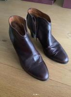 Dameslaarzen enkellaars bruin leder maat 40, Bruin, Lage of Enkellaarzen, Ophalen of Verzenden, Zo goed als nieuw
