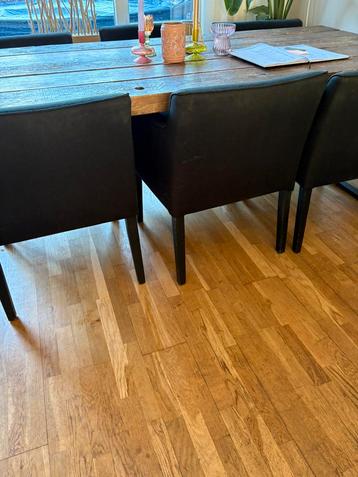 Mooie zwarte eetstoelen 6 stuks