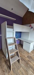 Smastad Ikea Hoogslaper met Bureau en kast, Ophalen, Gebruikt, 90 cm, Eenpersoons