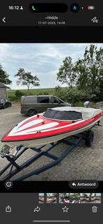 Speedboot picton sidewinder met motor en trailer 85pk 2 takt, Watersport en Boten, Ophalen, Gebruikt
