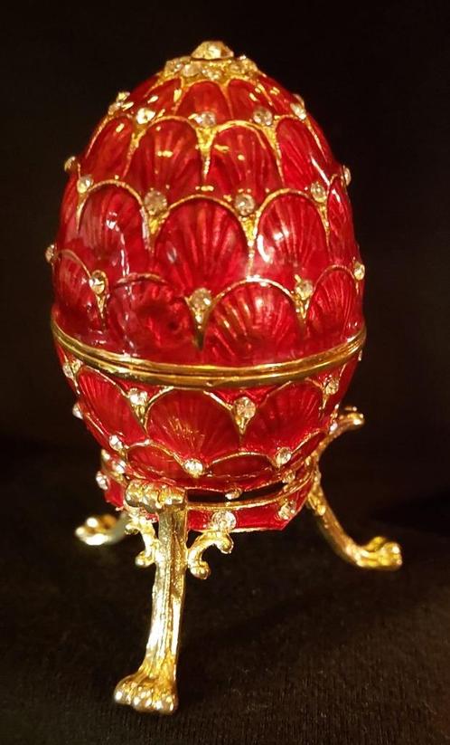 Goud verguld eitje met kristalletjes, Antiek en Kunst, Curiosa en Brocante, Ophalen