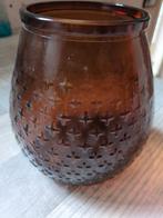 Bruine glazen vaas, Huis en Inrichting, Woonaccessoires | Vazen, Ophalen, Overige kleuren, Minder dan 50 cm, Glas