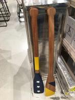 Nieuw 2 x decoratieve houten peddels merk Diga Colmore., Antiek en Kunst, Ophalen of Verzenden