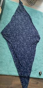 Tommy Hilfiger blauwe lange sjaal met print ruit model TH, Maat 46/48 (XL) of groter, Nieuw, Ophalen of Verzenden, Sjaal