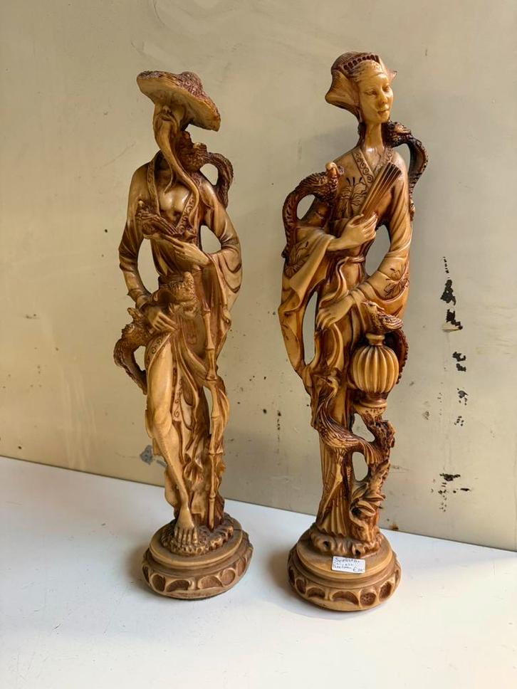 Chinese beelden speksteen, Antiek en Kunst, Kunst | Beelden en Houtsnijwerken, Ophalen of Verzenden