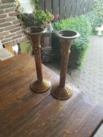 Bronzen kandelaars, Gebruikt, Ophalen of Verzenden, Kandelaar, 25 tot 50 cm