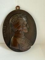 Antieke Dante Alighieri Medaille - C.R. Gesigneerd, Antiek en Kunst, Ophalen