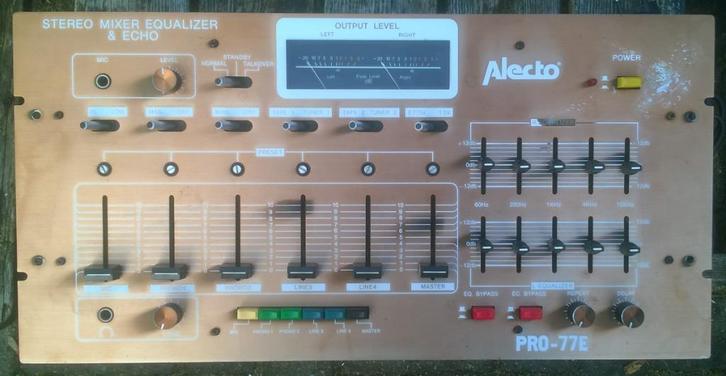 Vintage stereo audio-mixer Alecto Pro-77E, Audio, Tv en Foto, Stereo-sets, Gebruikt, Overige merken, Losse componenten, Ophalen of Verzenden