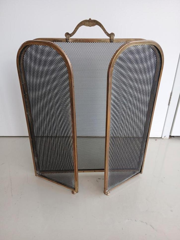Messing Haardscherm, Huis en Inrichting, Haarden, Gebruikt, Overige soorten, Ophalen of Verzenden