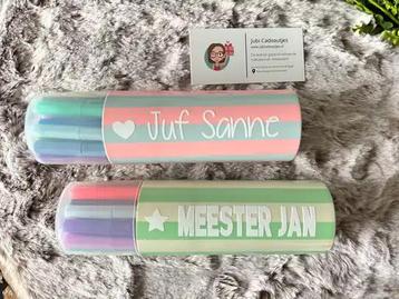 Pennenkoker met fineliners - met naam beschikbaar voor biedingen