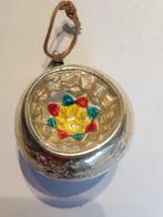 oude kerstbal deukbal gekleurde binnenkant doorsnee 6 cm, Ophalen, Gebruikt