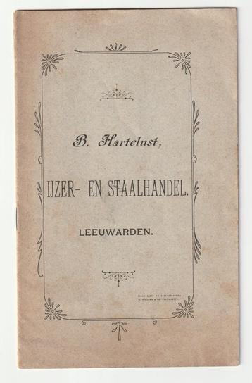 Catalogus B. Hartelust ijzer- en staalhandel Leeuwarden beschikbaar voor biedingen
