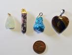 Edelstenen hangers, Jade buda, jaspis, turkoois, aragoniet, Overige voorstellingen, Nieuw, Ophalen of Verzenden, Steen of Mineraal