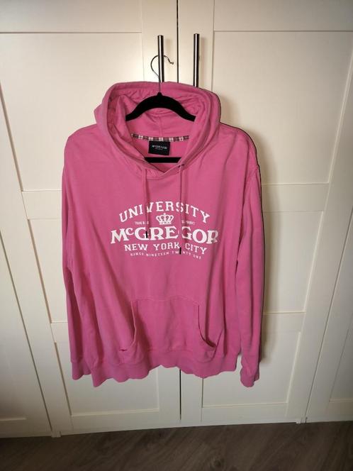 McGregor hoodie fel roze met wit logo en capuchon XL zgan, Kleding | Dames, Grote Maten, Zo goed als nieuw, Overige typen, Roze