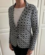 Dames jasje travelstof blauw/wit maat 38, Ophalen of Verzenden, Zo goed als nieuw, Maat 38/40 (M), Blauw