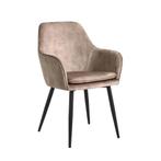 Levan Eetkamerstoel - Champagne Adore Velvet, Ophalen, Overige kleuren, Zo goed als nieuw, Eén