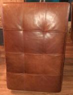 Stoere congackleurige lederen hocker van Henders & Hazel, Ophalen, Gebruikt, Rechthoekig