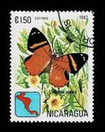 postzegel 1182 Nicaragua vlinders Callizona Acesta, Ophalen of Verzenden, Midden-Amerika, Gestempeld