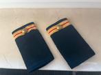 Vintage 2x schuifpassant/epauletten uniform brandweer, Ophalen of Verzenden, Overige soorten, Nederland, Embleem of Badge