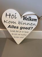 Bord met tekst wanddecoratie., Ophalen of Verzenden, Zo goed als nieuw