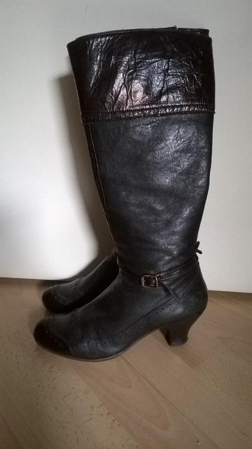 Zwarte leren laarzen van Gixus, maat 38, nog erg goed, Kleding | Dames, Schoenen, Zo goed als nieuw, Hoge laarzen, Zwart, Ophalen of Verzenden