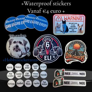Stickers, bedrukken en meer, gratis ontwerp beschikbaar voor biedingen