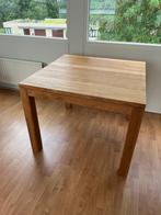 VIERKANTE TEAKHOUTEN FOUCAULT EETTAFEL (100 X 100 CM), Huis en Inrichting, Tafels | Eettafels, Gebruikt, Vier personen, Ophalen