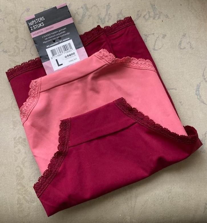 Ten Cate Goodz Hipsters, set van 2 stuks. Maat: L. Nieuw, Kleding | Dames, Ondergoed en Lingerie, Slip, Roze, Ophalen of Verzenden