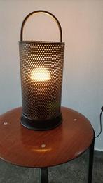 stoere zwarte design tafellamp Pilastro stijl retro lamp, Ophalen of Verzenden, Zo goed als nieuw, Minimalistisch, Metaal