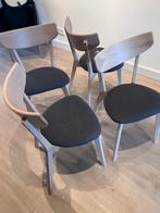 eetkamerstoelen 4 stuks, Scandinavisch design, Huis en Inrichting, Ophalen, Hout, Gebruikt, Bruin
