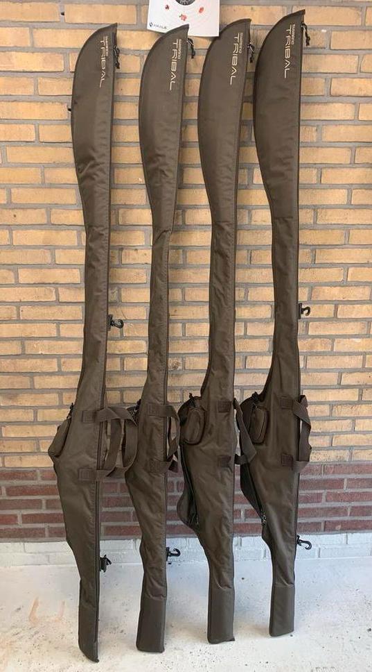 4x Shimano rod sleeve 12ft tactical gear karper vissen, Watersport en Boten, Hengelsport | Karpervissen, Zo goed als nieuw, Overige typen