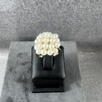 Gouden Ring | 14k | 4,28g | parels natuurlijk |17,25| 370908, Gebruikt, Ophalen of Verzenden, 17 tot 18, Dame