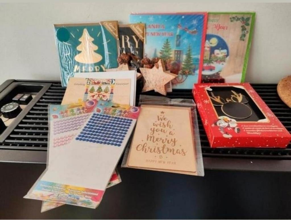 Verschillende blanco kerstkaarten, Ophalen of Verzenden, Zo goed als nieuw