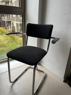 6x Buisframe Stoelen Gispen, Huis en Inrichting, Stoelen, Ophalen, Metaal, Zwart, Zo goed als nieuw