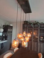 Amberkleurige hanglamp met dimbare LED's, Ophalen, Zo goed als nieuw, Glas, 75 cm of meer