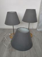 Een set. Twee poten en drie kappen. 10euro voor alles., Huis en Inrichting, Ophalen, Gebruikt, Bruin, Rond