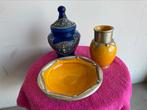 Te Koop: Marokkaanse Vaas, Schaal en Glas met Deksel, Ophalen of Verzenden, Zo goed als nieuw, Parfumfles