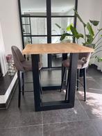 Bartafel eikenhout + 2 Urbansofa stoelen, Huis en Inrichting, Tafels | Statafels, Zo goed als nieuw, Ophalen